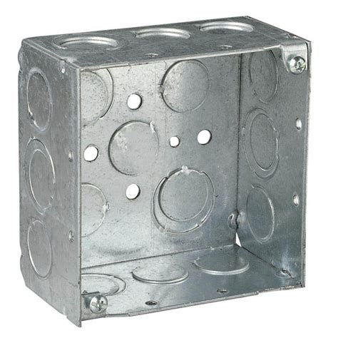 4 square metal box lowes|4 inch steel city box.